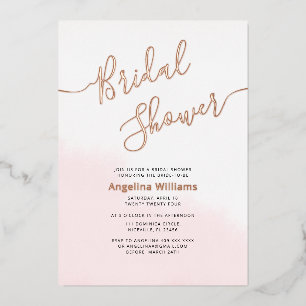 Carte d'invitation à la douche nuptiale Flat Foil