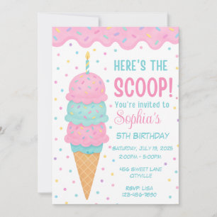Carte d'invitation à la fête d'anniversaire de la 