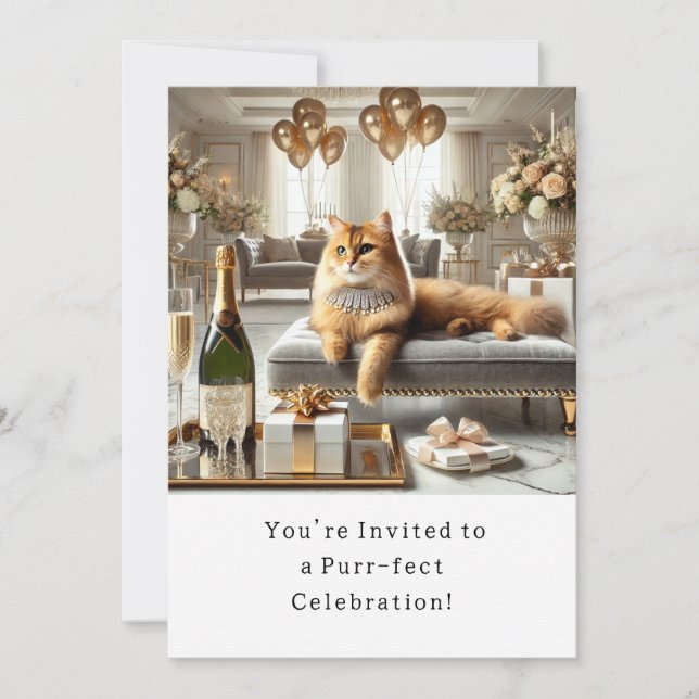 Carte d'invitation à la fête d'anniversaire du cha (Devant)