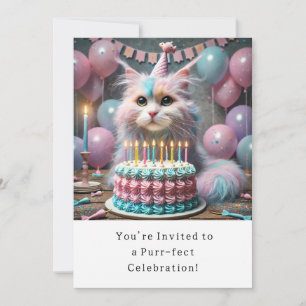 Carte d'invitation à la fête d'anniversaire du cha