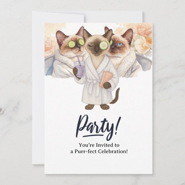 Carte d'invitation à la fête d'anniversaire du cha (Devant)