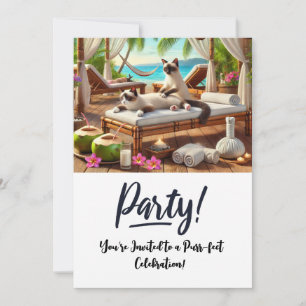 Carte d'invitation à la fête d'anniversaire du cha