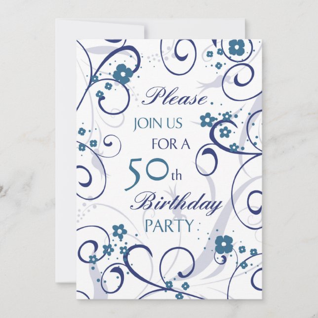 Carte d'invitation à la fête du 50e anniversaire d (Devant)