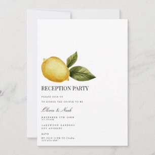 Carte d'invitation à la réception de citron médite