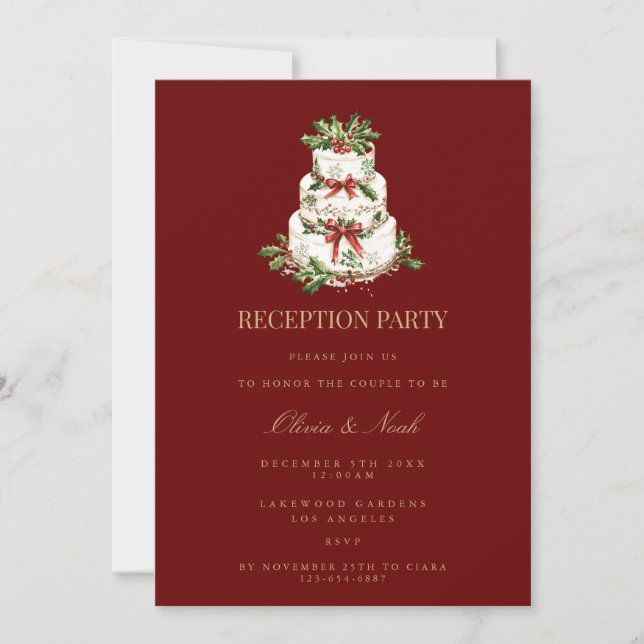 Carte d'invitation à la réception de décoration de (Devant)