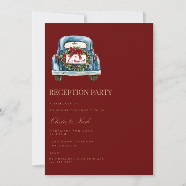 Carte d'invitation à la réception de décoration de (Devant)