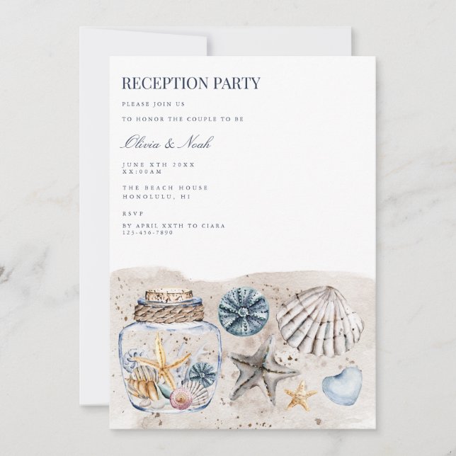 Carte d'invitation à la réception Tropical Beach S (Devant)