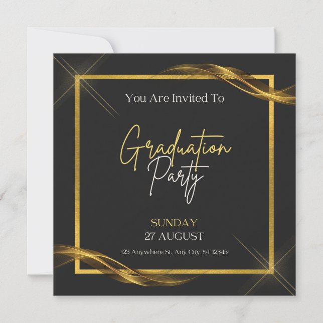 Carte d'invitation à la remise des diplômes (Devant)