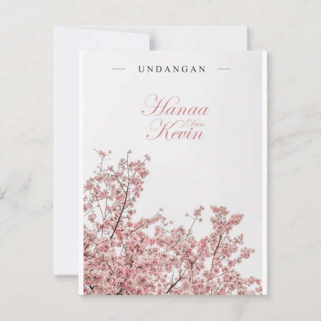 Carte d'invitation à l'ensemencement (thème floral (Devant)