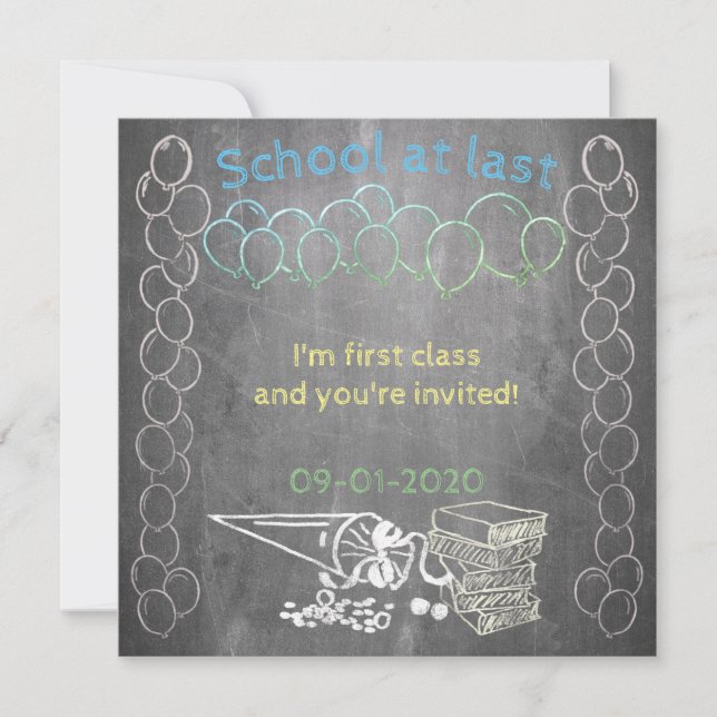 Carte d'invitation à l'inscription scolaire sur ta (Devant)