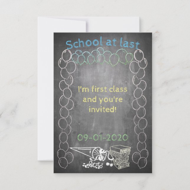 Carte d'invitation à l'inscription scolaire sur ta (Devant)