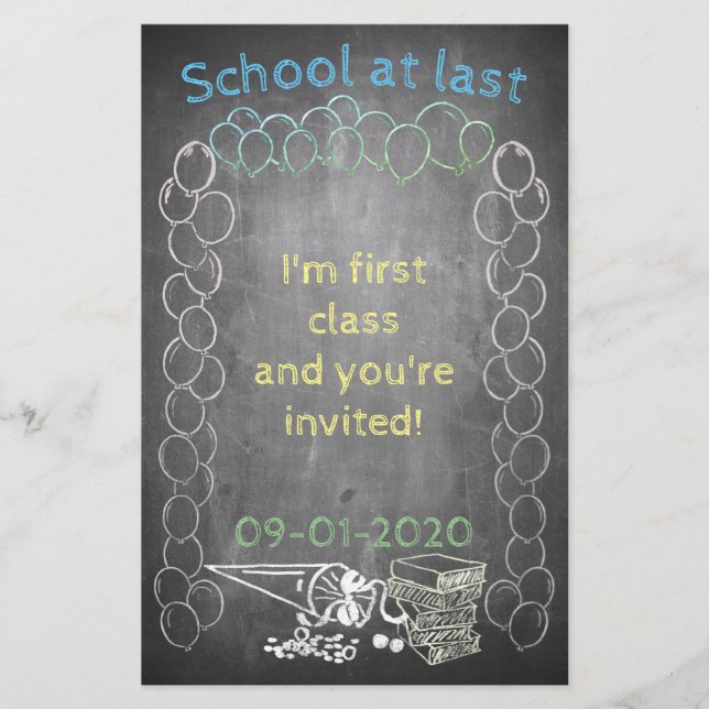Carte d'invitation à l'inscription scolaire sur ta (Devant)