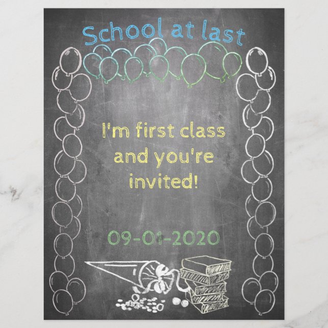 Carte d'invitation à l'inscription scolaire sur ta (Devant)