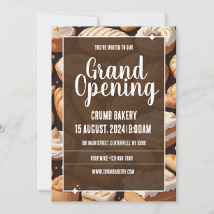 Carte d'invitation à l'ouverture de boulangerie