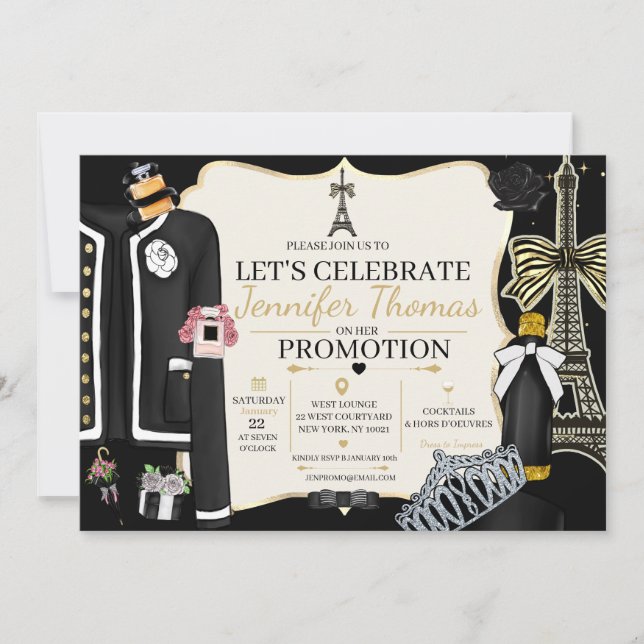 Carte d'invitation à Paris (Devant)