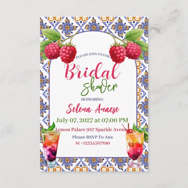 Carte d'invitation à une fête de mariage (Devant)