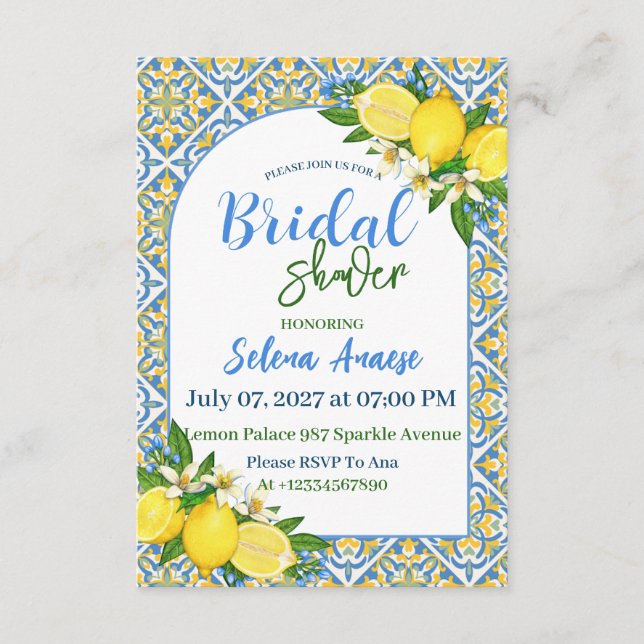 Carte d'invitation à une fête de mariage (Devant)