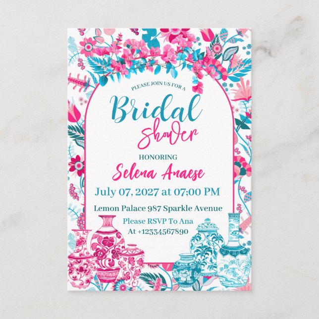 Carte d'invitation à une fête de mariage (Devant)