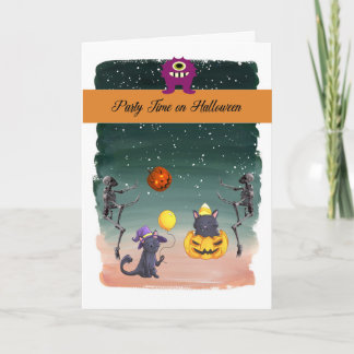 Carte d'invitation à une fête d'Halloween pour enf