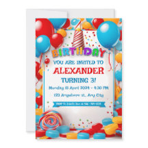 Carte d'invitation Anniversaire de enfant