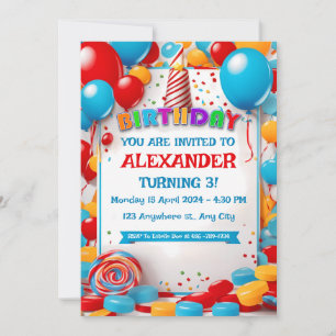 Carte d'invitation Anniversaire de enfant