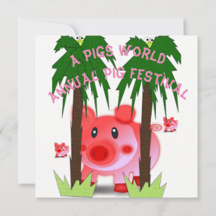 carte d'invitation annuelle du festival du porc