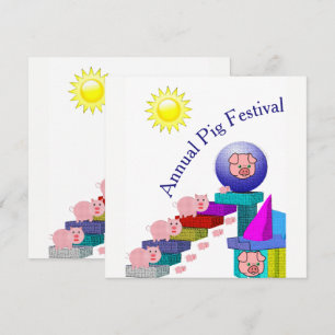 carte d'invitation annuelle du festival du porc