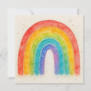 Carte d'invitation arc-en-ciel.