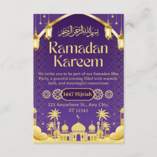 Carte d'invitation au Ramadan Iftar