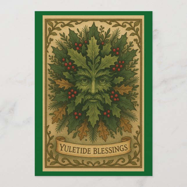 Carte d'invitation aux bénédictions de Yule (Devant)