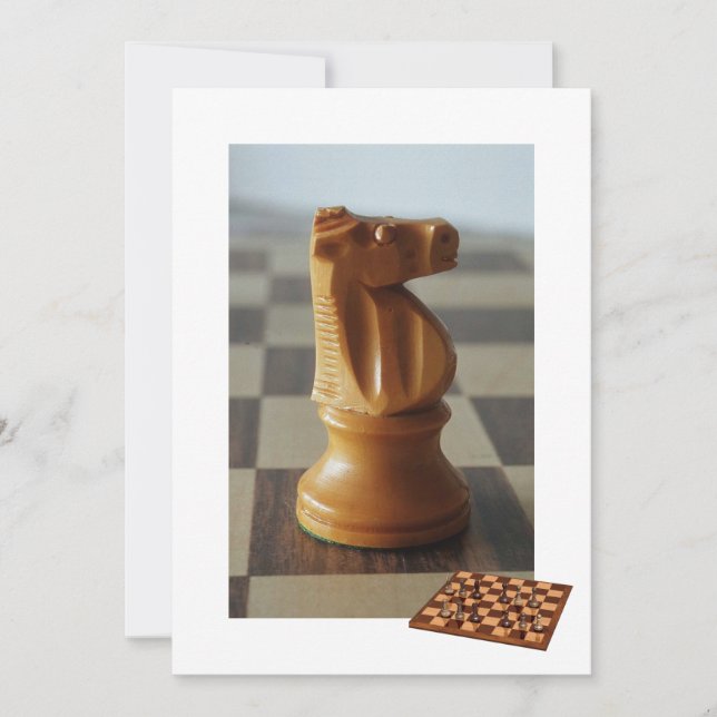 Carte d'invitation aux échecs (Devant)
