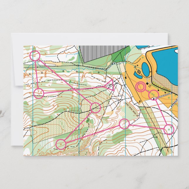 Carte d'invitation avec enveloppe - Carte d'orient (Devant)