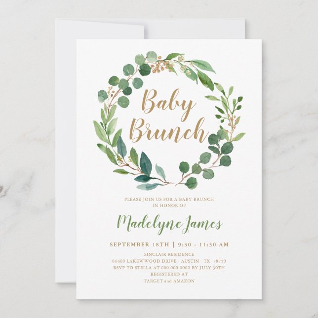 Carte d'invitation Baby Brunch (Devant)