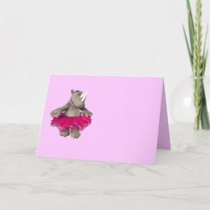 Carte d'invitation Baby shower blanc Rhino