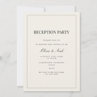 Carte d'invitation Beige moderne et élégante