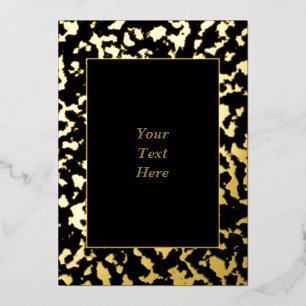 Carte d'invitation blanche Chic Marbled Gold Foil