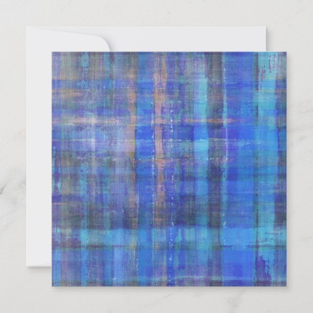 Carte d'invitation bleue Abstraite (Devant)