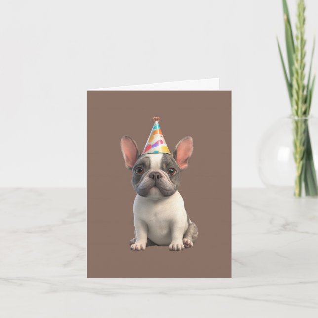 Carte d'invitation Bouledogue Français (Devant)