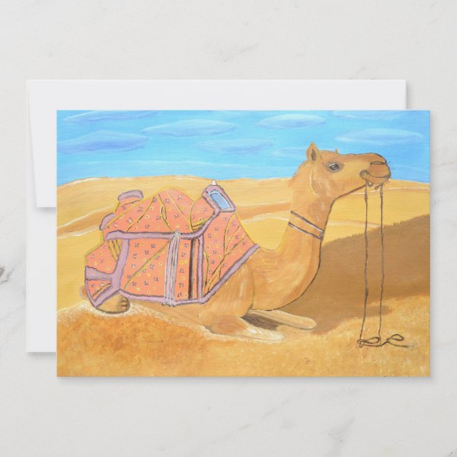 Carte d'invitation chameau (Devant)