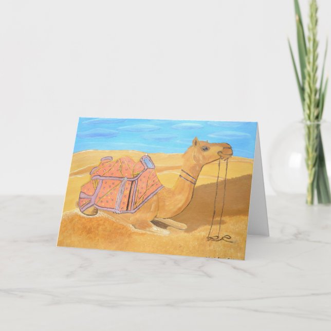 Carte d'invitation chameau (Devant)