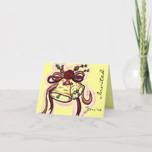 Carte d'invitation Cloche de mariage