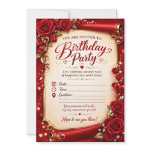 Carte d'invitation colorée pour anniversaire