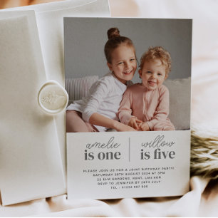 Carte d'invitation conjointe pour anniversaire de