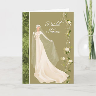 Carte d'invitation Damask Bridal Shower