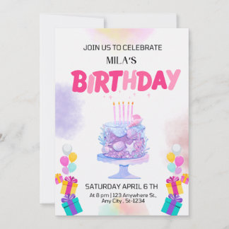 Carte d'invitation d'anniversaire