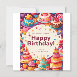 CARTE D'INVITATION D'ANNIVERSAIRE