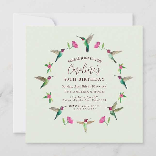 Carte d'invitation d'anniversaire (Devant)