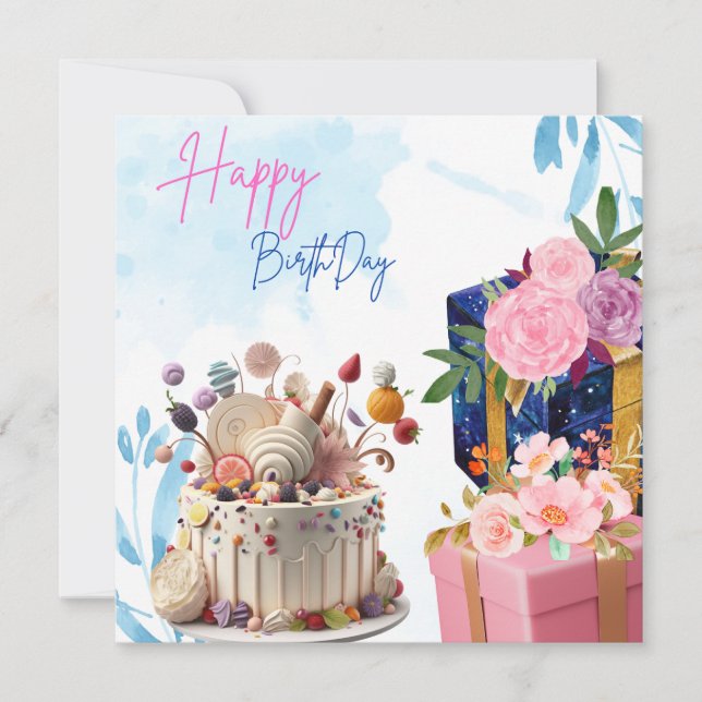 Carte d'invitation d'anniversaire (Devant)