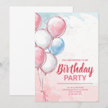 Carte d'invitation d'anniversaire