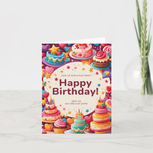 CARTE D'INVITATION D'ANNIVERSAIRE (Devant)